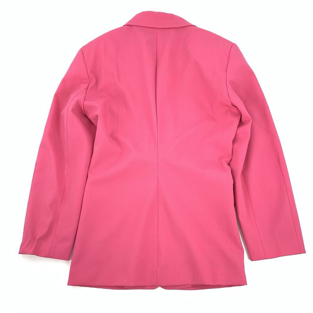 NWT $250 Zara Tailored Boxy Cut One Button Blazer Size XS Womens Dark Pink AKA - Picture 2 of 8